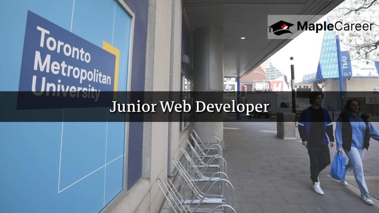 Toronto Metropolitan University is hiring Junior Web Developer